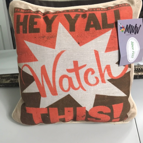 Other - NWT Southern male saying hey y’all throw pillow